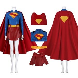 Supergirl Costume with Cape and shoes NEW